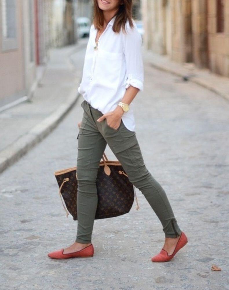 business casual with flats
