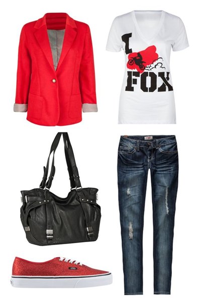 red blazer casual outfit3