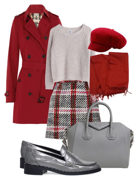 College chic by labicia on Polyvore featuring MTWTFSS Weekday, Burberry, Carven, Carvela, Givenchy and Loro Piana