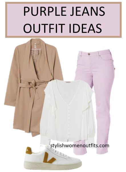 purple jeans outfit FOR SPRING BUSINESS CASUAL
