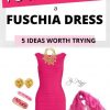 What color shoes should I wear with a fuchsia dress?